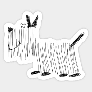 Adorable Dog Sketch Sticker